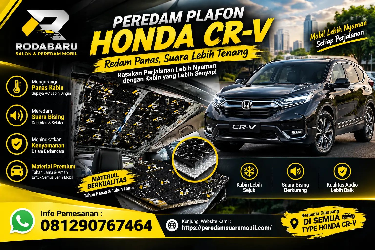 peredam plafon Honda CRV