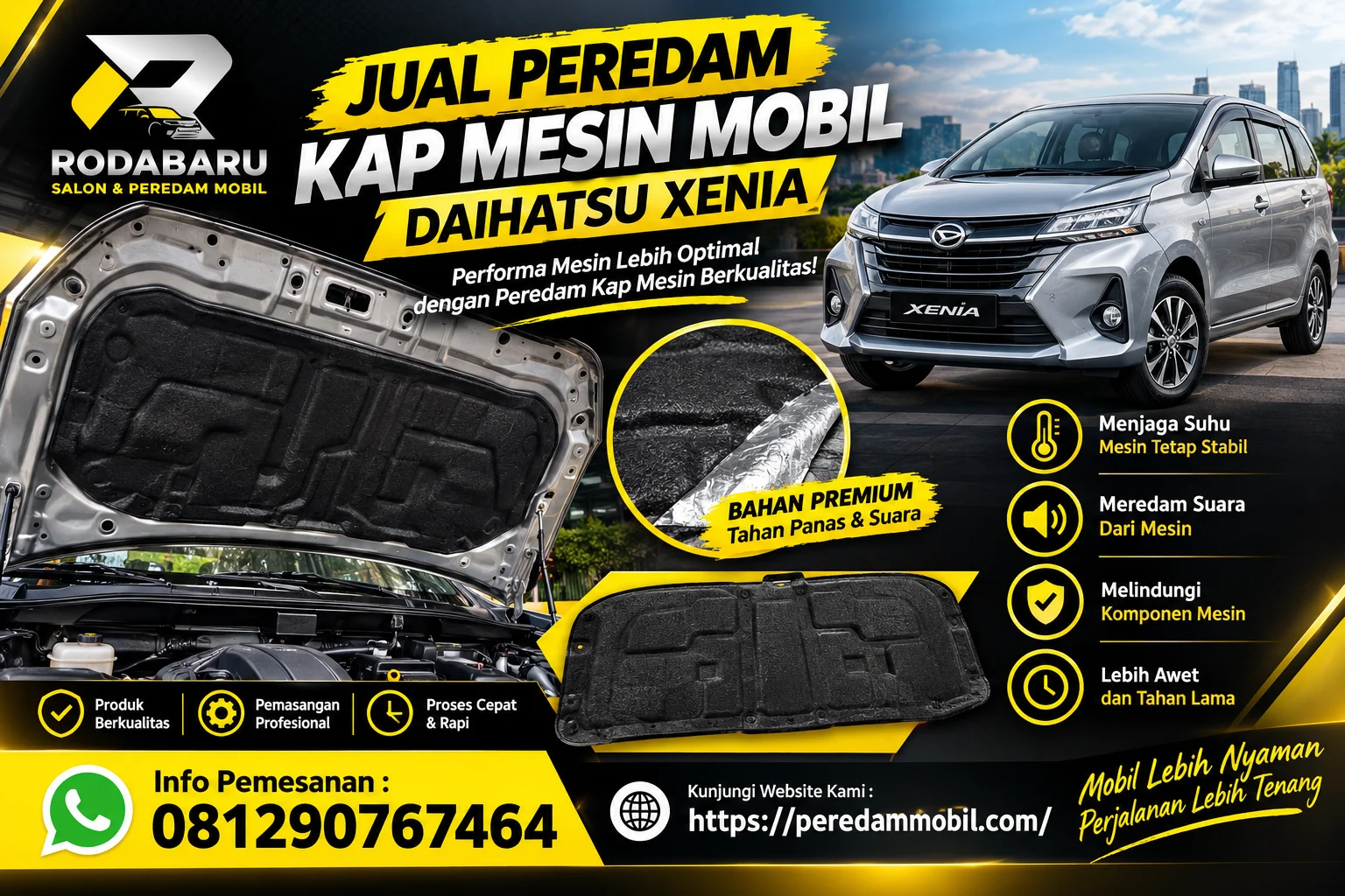 Jual Peredam Kap Mesin Mobil Daihatsu Xenia