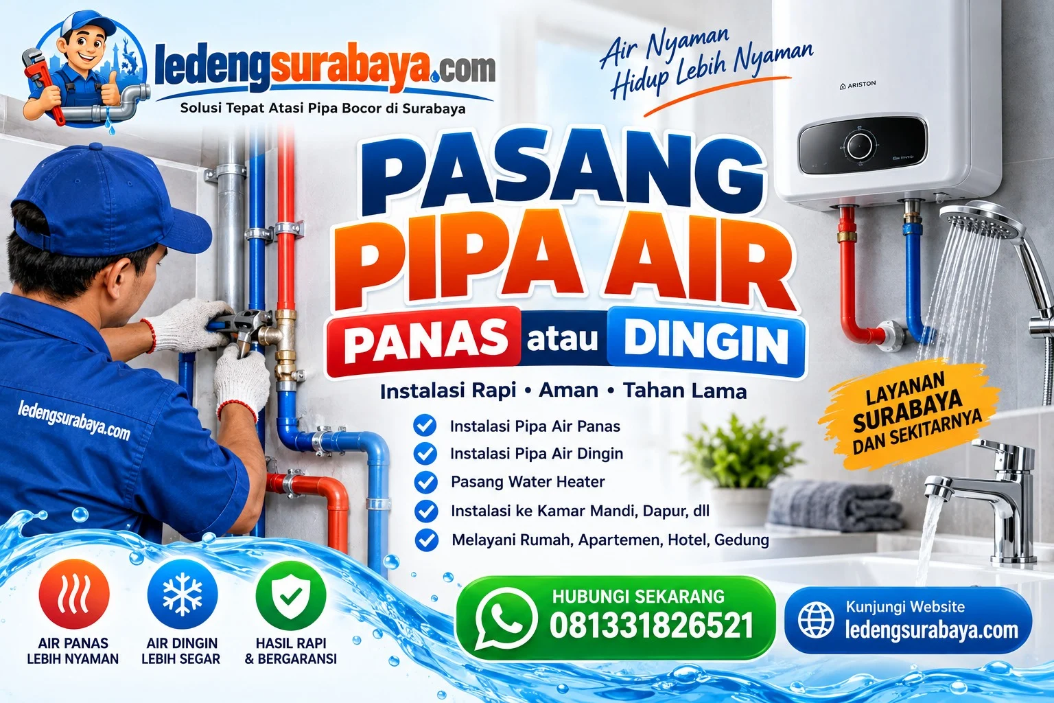 Pasang Pipa Air Panas / Dingin