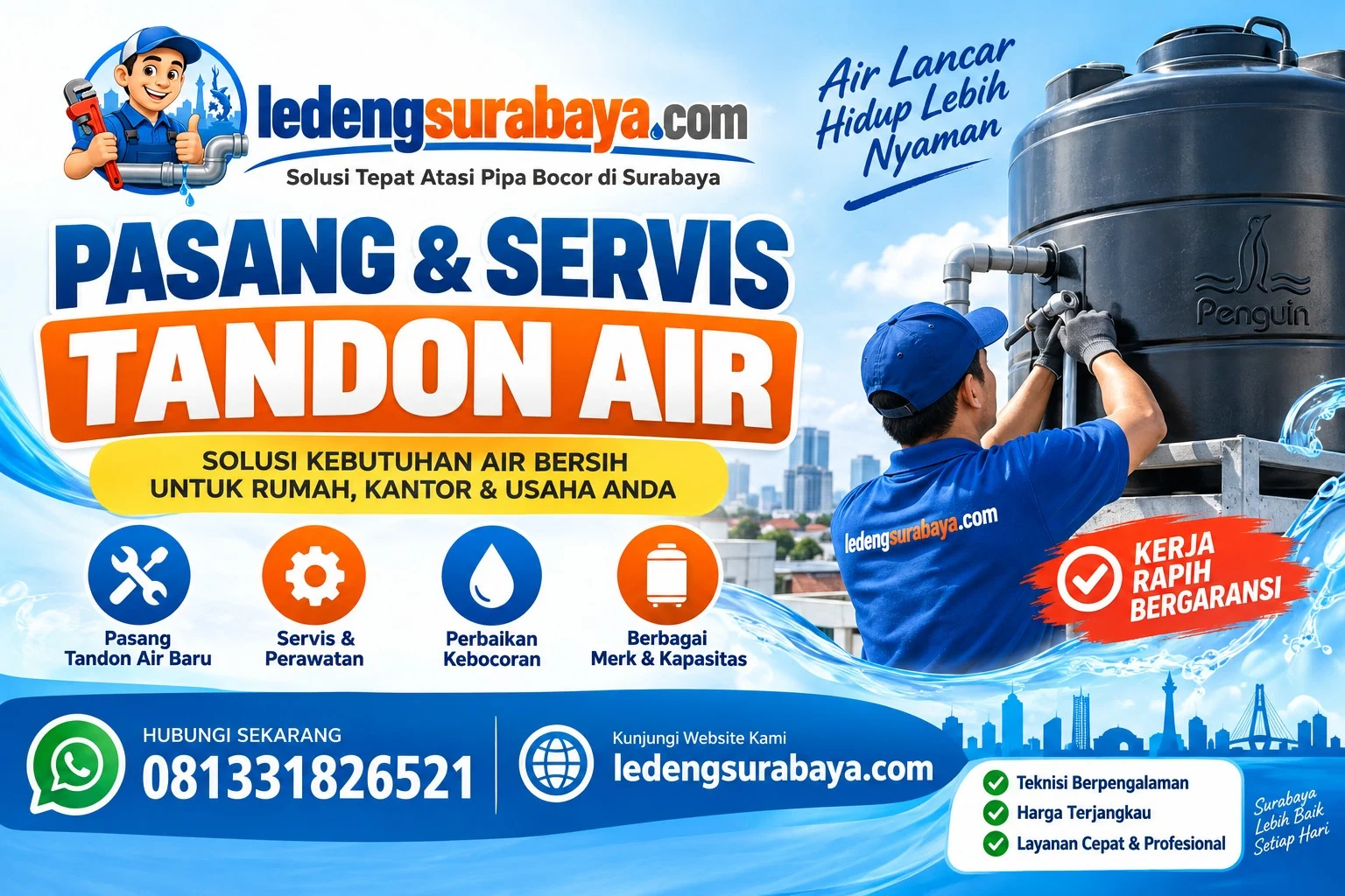 Pasang & Servis Tandon Air