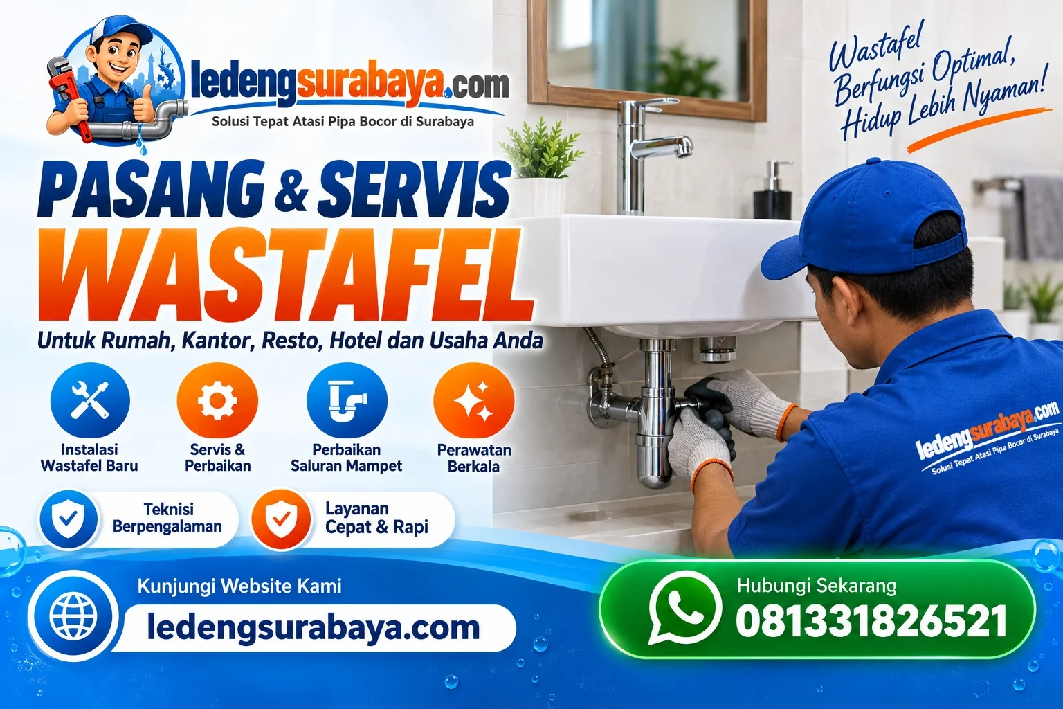 Pasang & Servis Wastafel