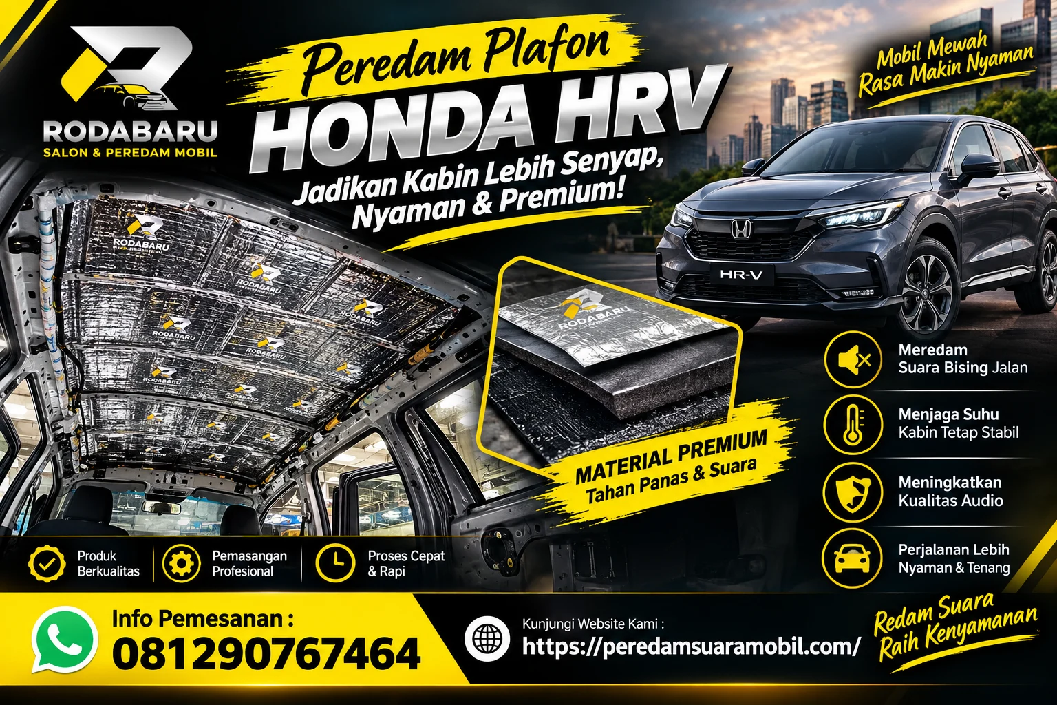 Peredam Plafon Honda HRV