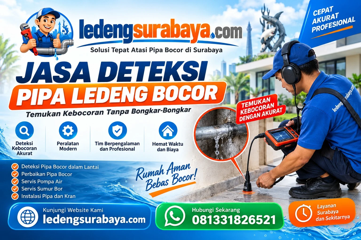 Jasa Deteksi Pipa Ledeng Bocor