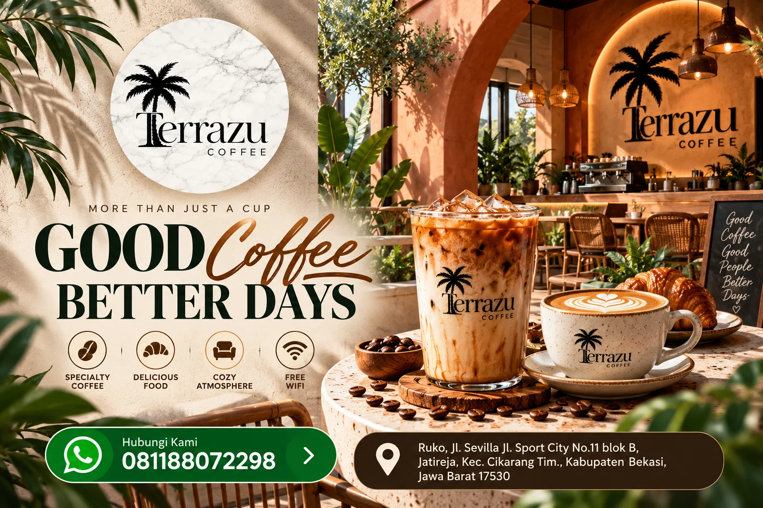 Suasana kedai kopi TERAZZU yang nyaman