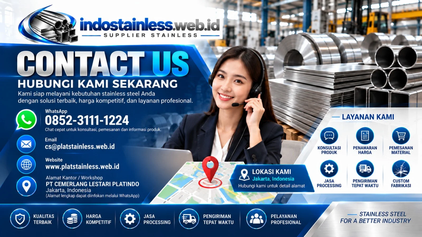Konsultasi Supplier Plat Stainless Indo Stainless