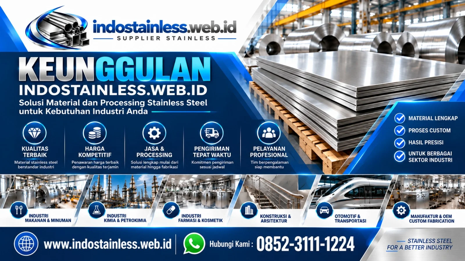 Stok Plat Stainless Steel Lembaran