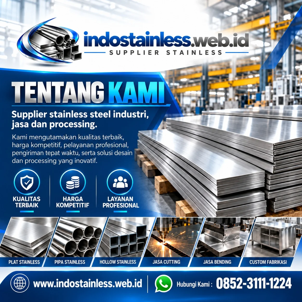 Gudang Stok Plat Stainless Steel Indo Stainless